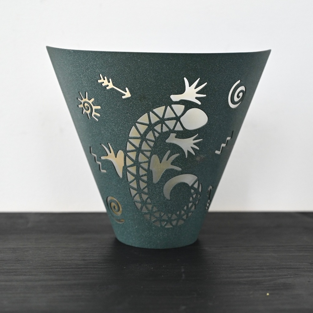 Vintage PartyLite Gecko Wall Sconse | Matte Green Candle Holder